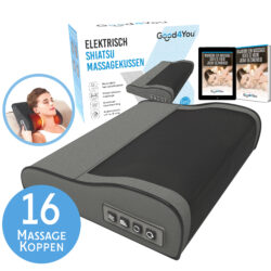 Good4You Elektrisch Shiatsu Massagekussen - Grijs - Grijs