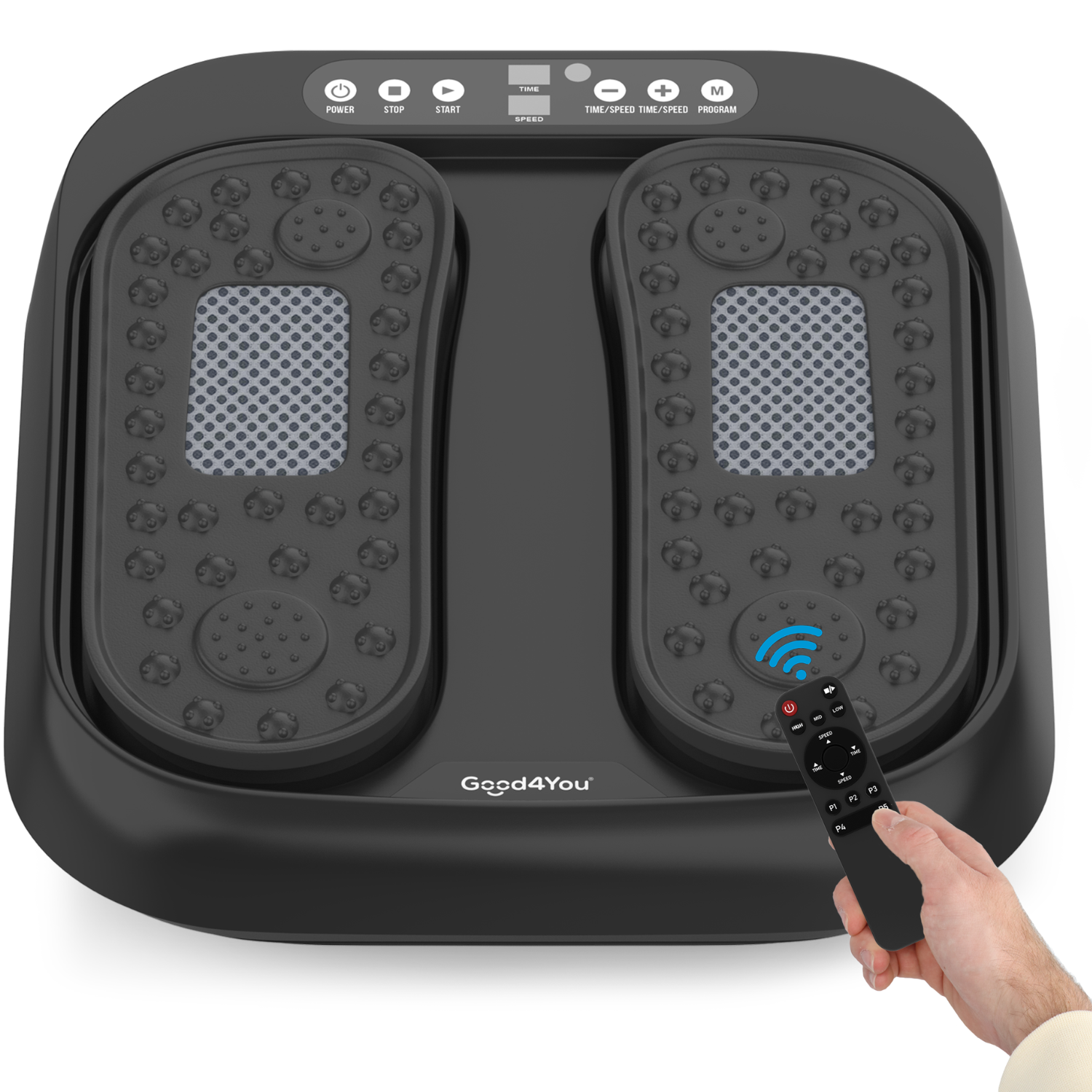 Good4You Voetmassage Apparaat met Trilplaat en Afstandsbediening