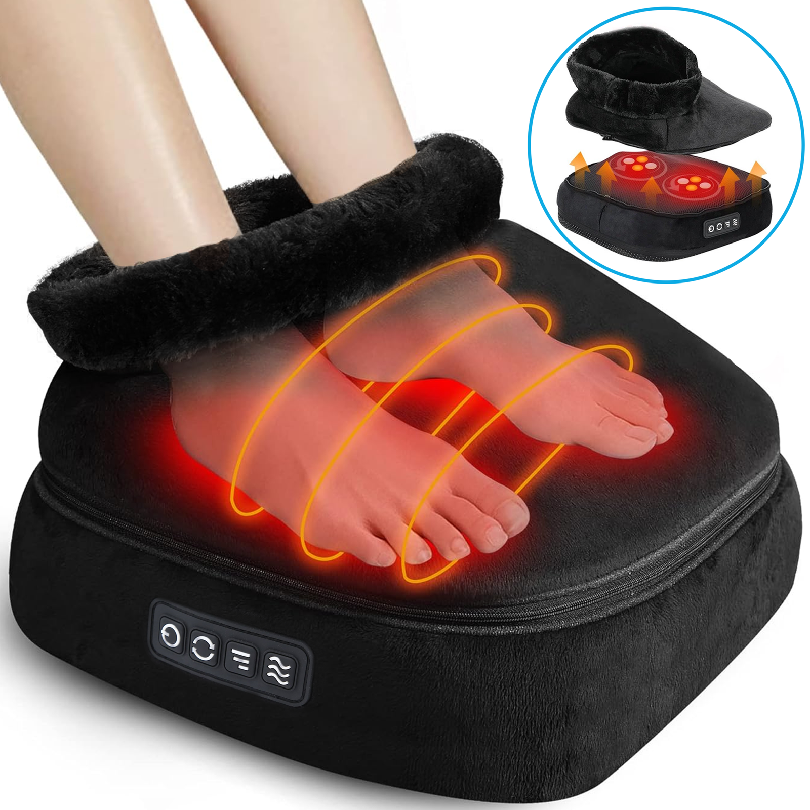 Good4You 2-in-1 Shiatsu Voet- en Rugmasseur met Warmte